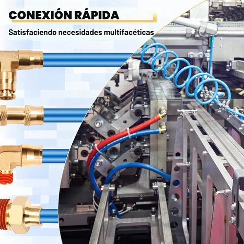 Vista 6 de Siptenk 1/2" Codo DOT de Latón Empuje para Conectar Accesorios de Línea de Aire 5 PIEZAS, Tubo de 1/2" OD x Rosca NPT de 1/2" Accesorios de Conexión