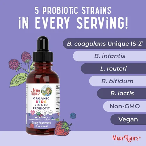 Vista 7 de MARYRUTH'S Organics Kids Very Berry Probiótico líquido 2 FZ
