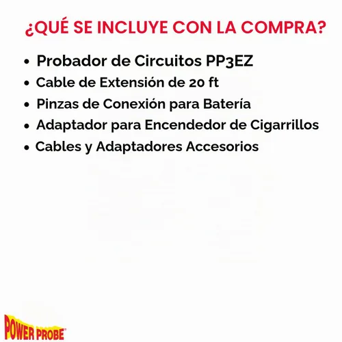 Vista 6 de Power Probe PP3EZCARBAS Probador de Circuito con Modo de Aprendizaje y Diagnóstico para Fácil Prueba Eléctrica Automotriz y de Componentes