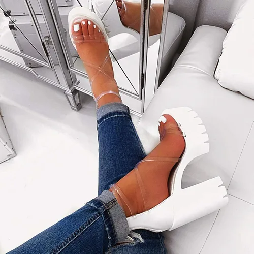 Vista 2 de NOLDARES Sandalias de verano para mujer, estilo casual, con puntera abierta, tacones gruesos, sandalias de cuña con cremallera, sandalias