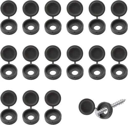 Vista 14 de INCREWAY 100 tapas de plástico para tornillos y arandelas plegables M3, cubiertas decorativas (negro)