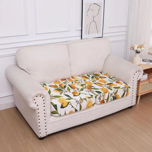 Vista 229 de hyha Fundas de cojín de sofá estampadas, fundas de sofá florales lavables para sofás con 2 cojines, fundas de cojín de patrón elástico para muebles