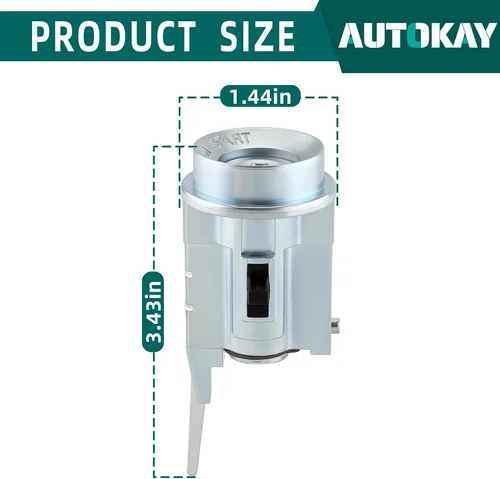 Vista 2 de AUTOKAY Interruptor de encendido y cilindro de cerradura de puerta Compatible con Toyota Tacoma 1999 2000 2001 2002 2003 Re# 69005-35840