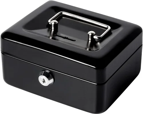 Vista 10 de Jssmst SMCB003 - Caja fuerte con cerradura, regalos de cumpleaños 2017, caja metálica para niños, adultos, resistente, 100% segura , Negro