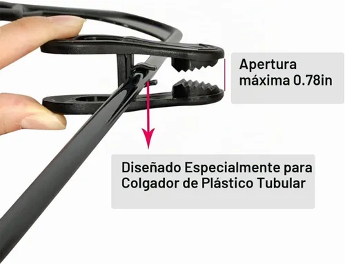 Vista 3 de TOFIIGREM Clips de colgador negros 30 PIEZAS, clips de perchas de plástico perfectos para perchas de terciopelo de plástico, pines para ropa
