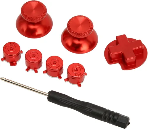 Vista 5 de Botones metálicos para controlador de juego, para Switch Pro Controller D Pad ABXY aleación de aluminio botones de reparación botones de repuesto
