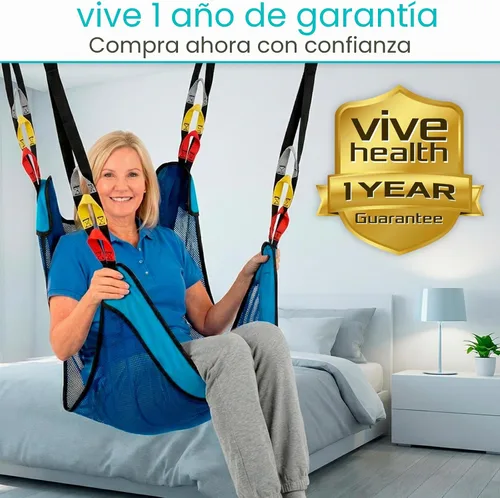 Vista 9 de Vive Patient Lift Sling - Eslinga de transferencia de malla para ducha y uso doméstico