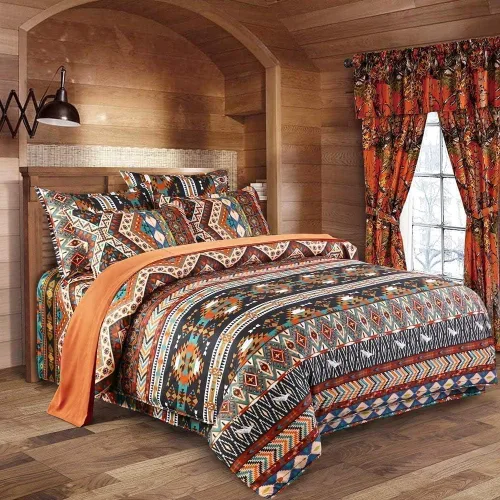 Vista 6 de Dodou - Juego de ropa de cama estilo bohemio, juego de funda de edredón bohemio, juego de ropa de cama de 2 piezas (individual)