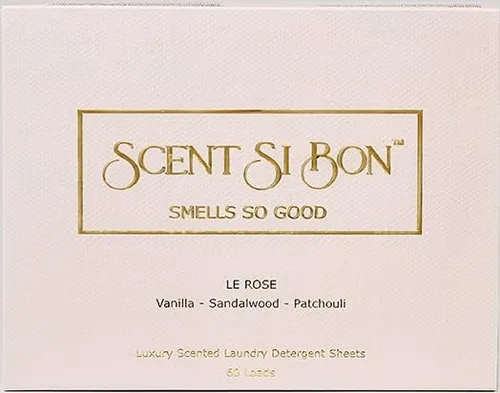 Vista 4 de Hojas de detergente perfumado de lujo, 60 cargas, aroma Le Gris inspirado en perfumes icónicos, vetiver, pachulí, bergamota, fórmula ecológica