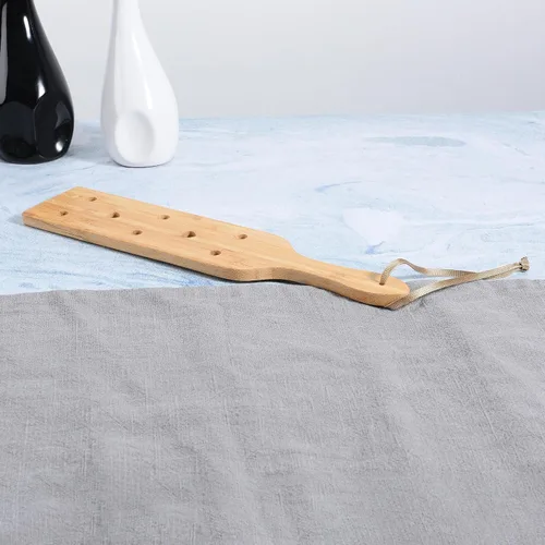 Vista 5 de HILAZA Paleta de madera de bambú, paleta de madera de 13.3 pulgadas con agujeros de flujo de aire