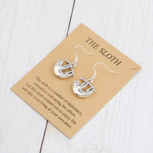 Vista 3 de MAOFAED Regalo de perezoso, colgante de perezoso, joyería para amante de los perezosos, regalo inspirador, pulsera de perezoso, regalo para ella