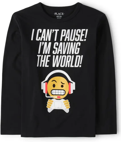 Vista 11 de The Children's Place Boys' Dinos,Cars,Sports Long Sleeve Graphic T-Shirts Jugador de Bball Jump