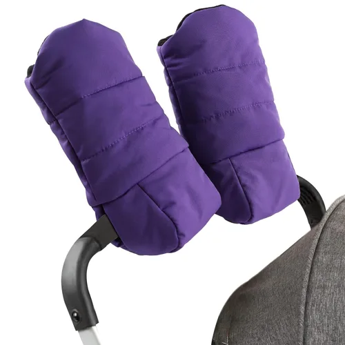Vista 10 de Zsedrut Guantes universales para cochecito de invierno, anticongelante, repelentes al agua, calentador de manos, forro polar, accesorios para Verde