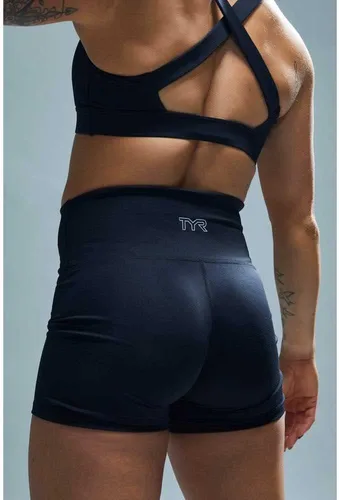 Vista 8 de TYR Pantalón corto de entrenamiento atlético de tiro alto para mujer de 2 pulgadas