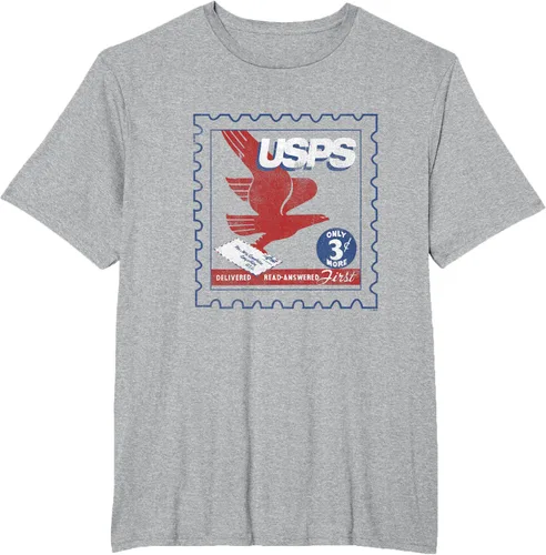 Vista 4 de Servicio Postal de los Estados Unidos Vintage Eagle Stamp and Letter T-Shirt