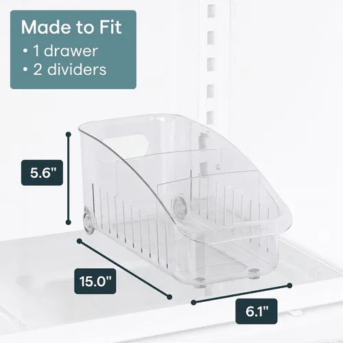 Vista 11 de YouCopia Cajón para refrigerador desplazable, 6.0 pulgadas, transparente