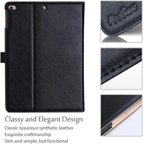Vista 5 de ProCase - Funda para iPad de 9.7 pulgadas (24,6 cm) iPad 6ª/5ª generación 2018 2017/iPad Air 2/Air 1, funda de cuero premium con protección