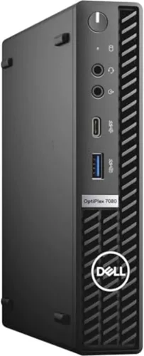 Vista 4 de Dell Optiplex 7080 Micro Desktop Core i7-10700T - Disco duro SSD de 256 GB - 16 GB RAM 8 núcleos @ 4.5 GHz Win 11 Pro Negro (renovado)
