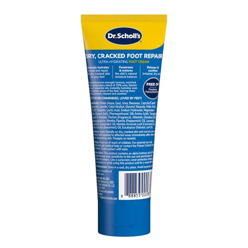 Vista 2 de Dr. Scholl's Ultra Hydrating Foot Cream - Crema para pies, 3.5 oz, crema con 25% de urea para pies secos y agrietados, cura e hidrata para tener