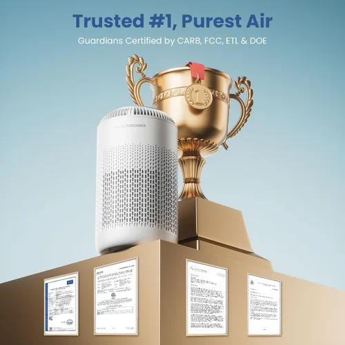 Vista 5 de Purificadores de aire HEPA H13 verdaderos para el hogar, habitación grande de hasta 1350 pies² con aromaterapia, limpiador de aire Hearbobo