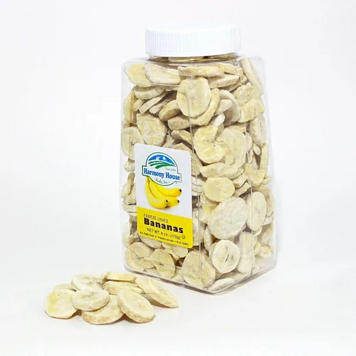 Vista 5 de Harmony House Foods Plátano liofilizado, rebanadas (6 onzas, tarro de tamaño de cuarto de galón)