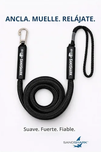 Vista 2 de SandShark Línea de muelle elástico de anclaje de alta calidad. Accesorios de barco Línea de anclaje que absorbe los golpes en anclajes y muelles