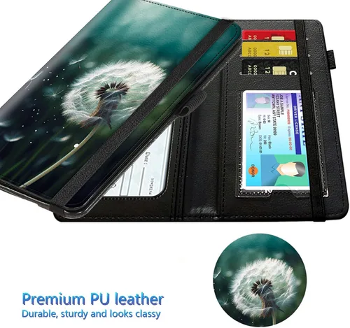 Vista 163 de Funda para chequera para hombres y mujeres, cartera de cuero RFID con ranuras para tarjetas de crédito, soporte de cheques duplicados personales