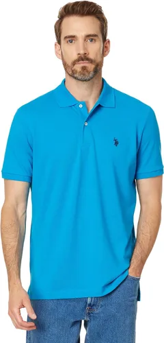 Vista 35 de Polo de piqué de algodón sólido para hombre con pequeño Pony Gris jaspeado
