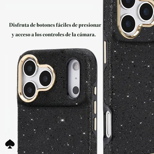 Vista 6 de kate spade new york Funda para iPhone 18 Pro - Crystal Pave Nightfall