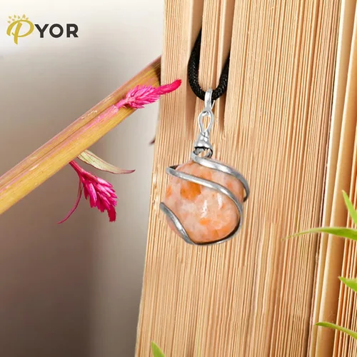 Vista 109 de PYOR Collar con colgante curativo de Reiki de cristal, gemas de buena suerte, prosperidad, riqueza, piedras preciosas naturales, collares de buena