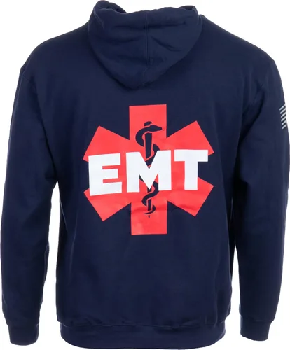 Vista 2 de Ann Arbor T-shirt Co. EMT AEMT Star Life Medical Paramedic Ambulance Emergency for Men Women Hooded Sweatshirt Hoody