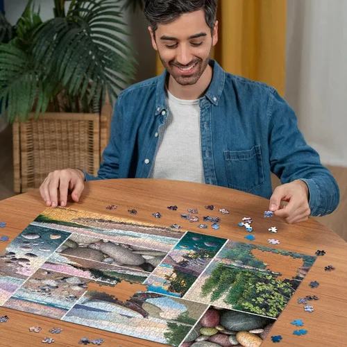 Vista 2 de Ravensburger West Coast Tranquility - Rompecabezas de 1000 piezas para adultos, 12000631, herramientas hechas a mano, fabricado en Alemania, cada