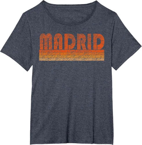 Vista 50 de clásico Retro Madrid playera, hombre 3XL, Asphalt Negro