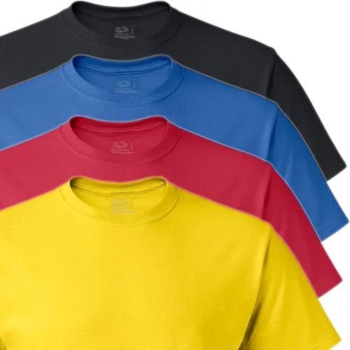 Vista 6 de Fruit of the Loom Crew Pack - Camiseta para hombre, L, Assorted Primary