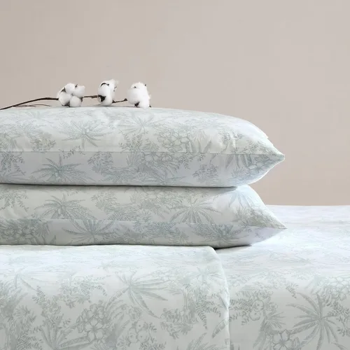 Vista 7 de Tommy Bahama - King Size Sheet Set with Fitted Sheet & Pillowcases Bolígrafo y tinta verde palma