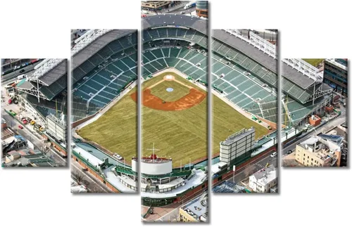 Vista 45 de Busch Stadium Baseball Home Decor St. Louis, Missouri Cityscape - Pósteres e impresiones artísticas de pared de 5 piezas de estadios de béisbol