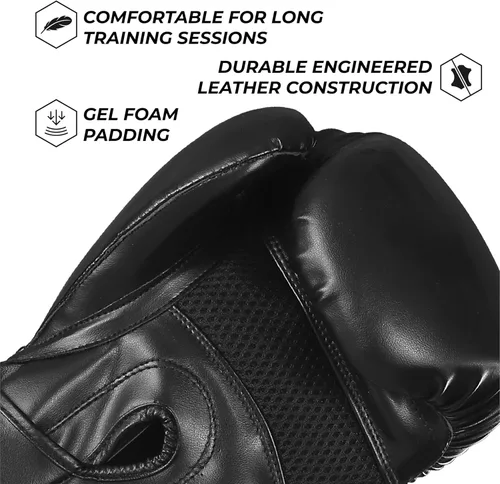 Vista 5 de Sanabul Guantes de boxeo de gel esenciales para hombres y mujeres, Kickboxing MMA, guantes de Muay Thai y bolsa pesada para entrenamiento de boxeo