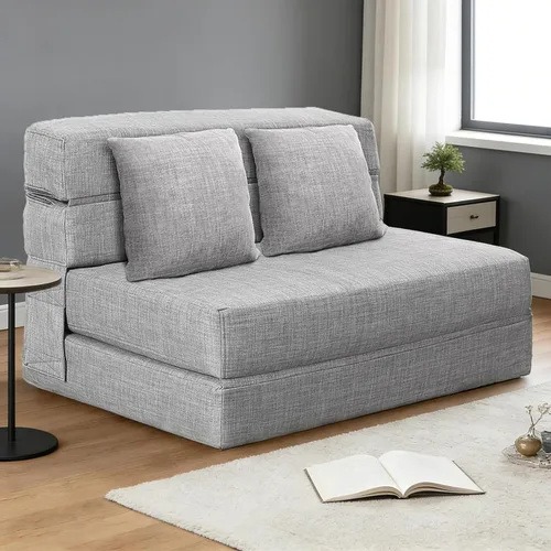 Vista 15 de ANONER Sofá cama plegable de espuma viscoelástica con almohada, tamaño Verde oscuro