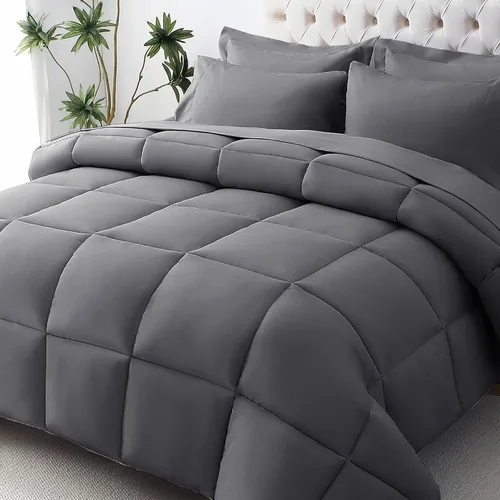 Vista 86 de JOLLYVOGUE Juego de edredón individual XL, cama ultrasuave en una bolsa, tamaño individual XL, 5 piezas, juego de ropa de cama certificado Oeko-TEX