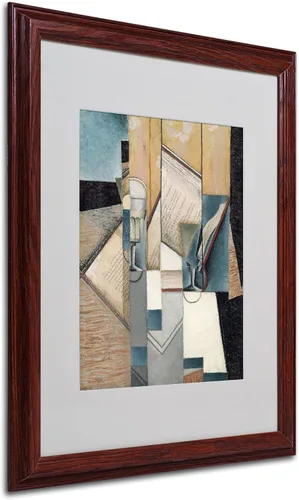 Vista 7 de Trademark Fine Art The Book 1913 - Obra de arte de Juan Gris, marco de madera, 11 x 14 pulgadas