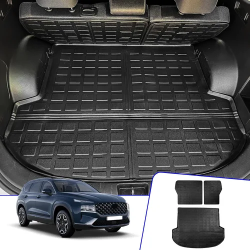 Vista 30 de Rongtaod Alfombrilla para maletero y respaldo para Jeep Grand Cherokee L