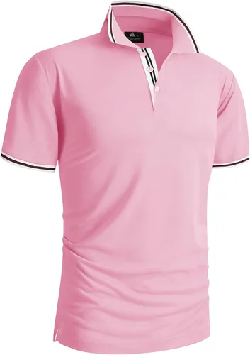 Vista 3 de ZITY Camiseta polo de manga corta para hombre, para golf, tenis