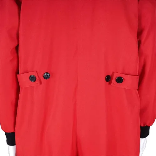 Vista 7 de Conjunto completo de disfraz de fiesta de Halloween unisex rojo