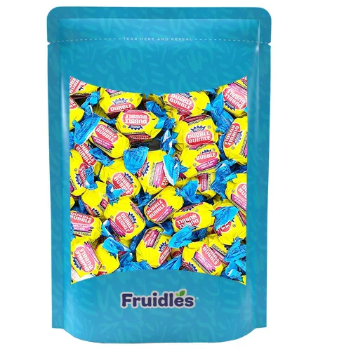 Vista 4 de Dubble Bubble Gum Balls Fruta con sabor a fruta original y mixta, golosinas de buffet de caramelo, parve certificado Kosher, envuelta