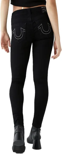 Vista 4 de True Religion Jennie - Jeans ajustados de tiro medio para mujer