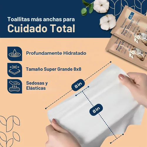 Vista 4 de Toallitas para perros para patas y glúteos (400 unidades) toallitas