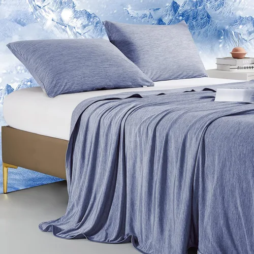 Vista 44 de Marchpower - Manta de enfriamiento para niños que duermen con calor, manta de lana fresca Arc-Chill con diseño de doble cara, fibra de enfriamiento
