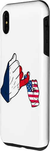Vista 13 de iPhone XR Parent and child France USA family Case