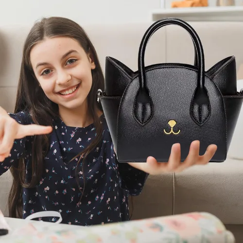 Vista 6 de QZUnique - Bolso cruzada de hombro con asa superior para mujer, diseño de gato