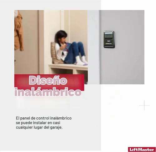 Vista 3 de Liftmaster 885LM multiuso, control inalámbrico inteligente para pared para seguridad del garage + 2.0